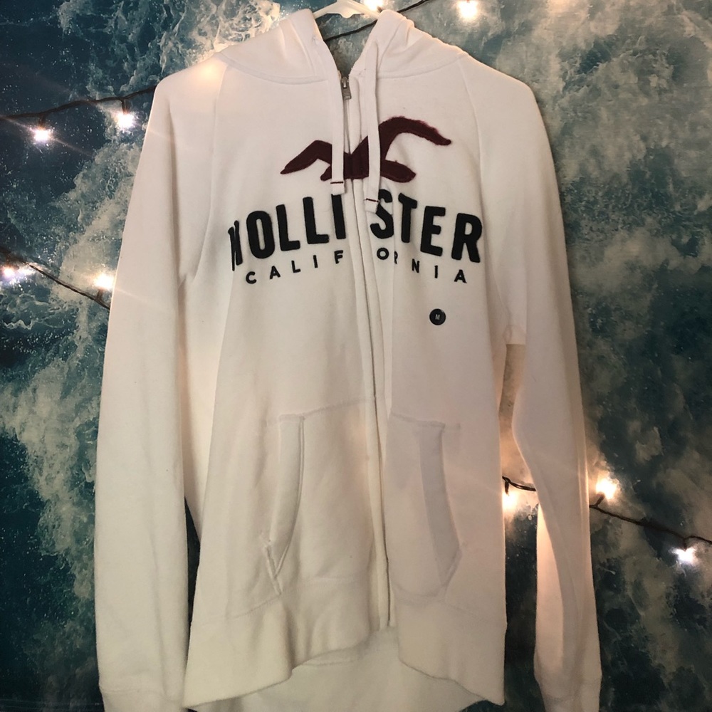Hollister white jacket